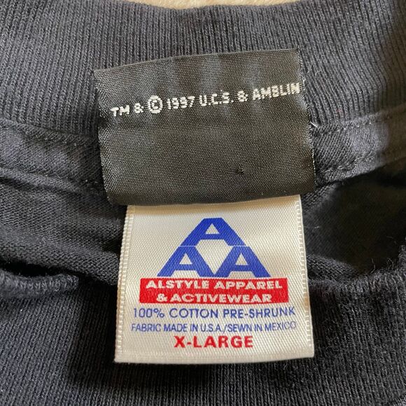 Vintage All Over Print Jurassic Park T-Shirt “The Lost World” T Rex Mens XL - Picture 8 of 9